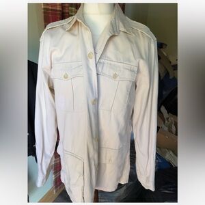 Men's Ralph Lauren Cream Polo Heavy Shirt/Jacket/Coat. Size L.